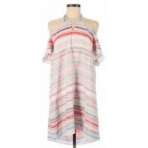 1.STATE On Point halter off the shoulder striped shift dress Size Medium NEW